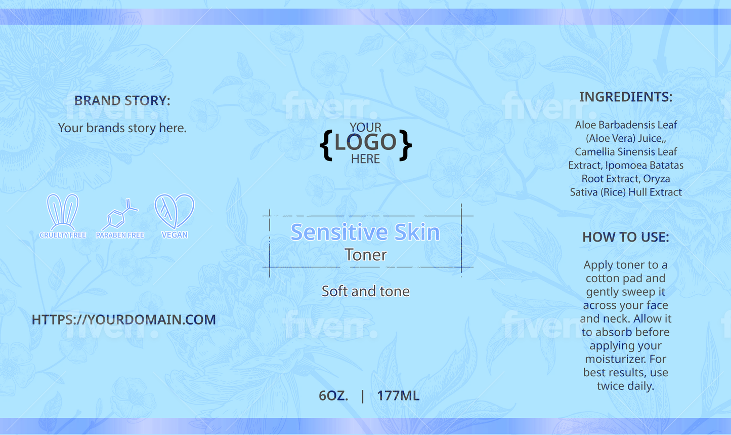 Sensitive Skin Toner - 6 oz