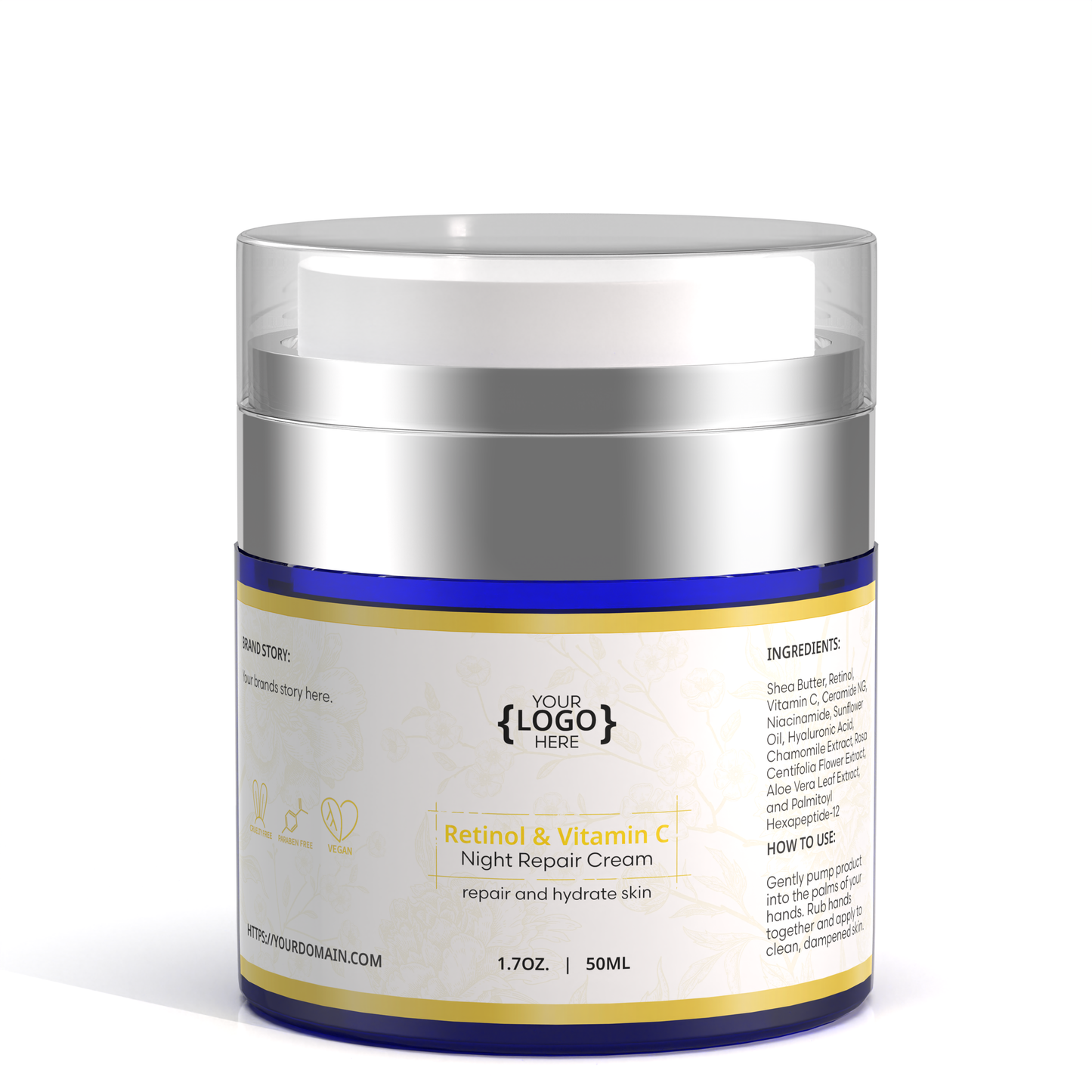 Retinol & Vitamin C Night Repair Cream - 1.7 oz